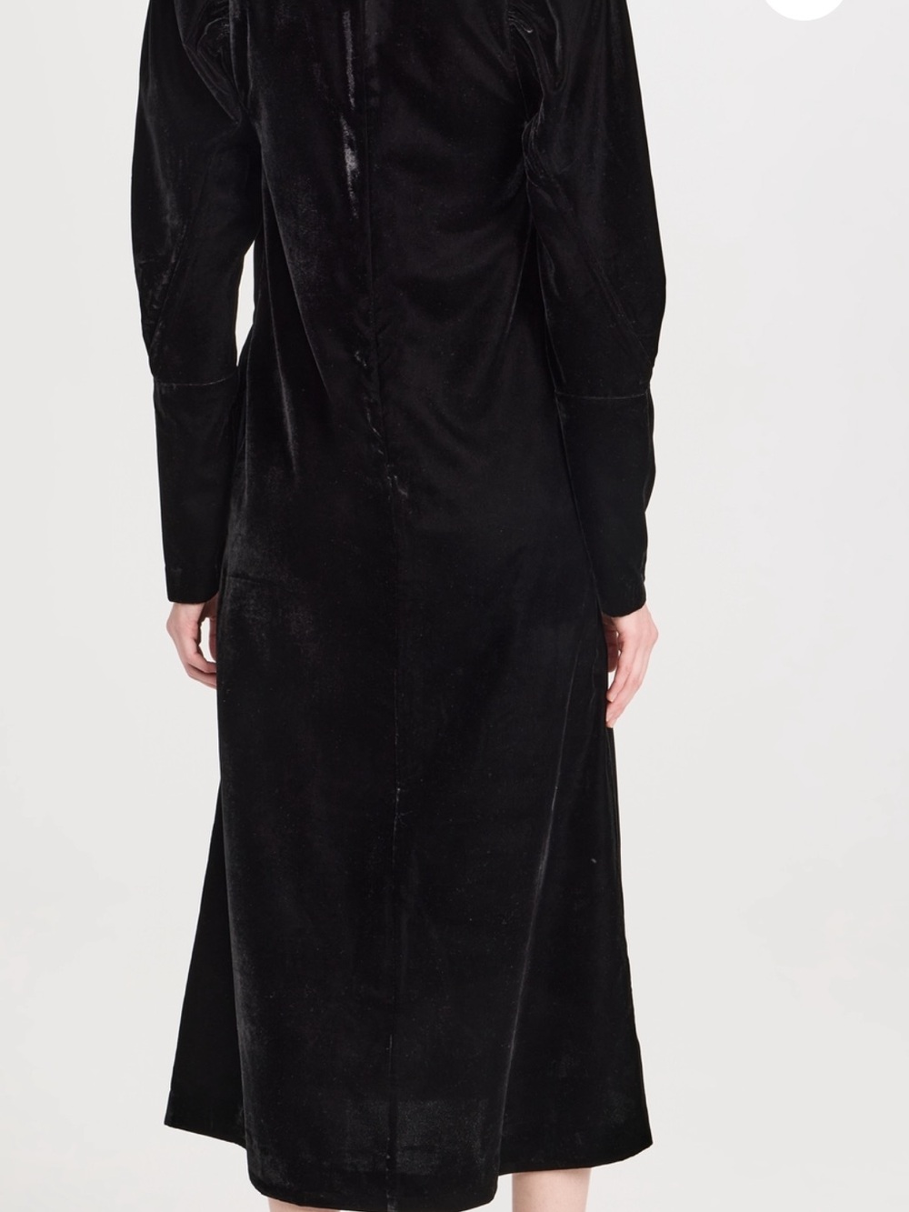 Sea Black Velvet V-Neck Midi Dress with Bow Cutouts - Picture 2 of 8
